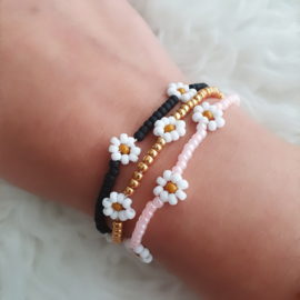 Miyuki armbandje met madeliefjes