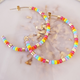 Creolen Rainbow Beads