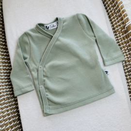 Overslagshirtje  rib - dusty green