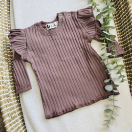 Shirtje Ruffle Mauve