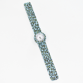 Horloge leopard blue