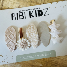 Setje 11 Bibi Haarspeldjes bloem