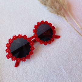 Zonnebril Bloementjes - Rood