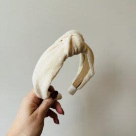 Knoop Haarband - Badstof Naturel