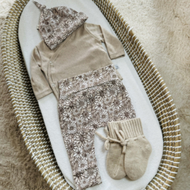 Overslagshirtje  pointelle - Dark beige