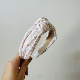 Knoop Haarband - Luipaard zand