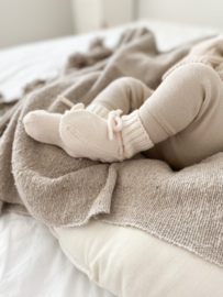 Merino wol booties off white
