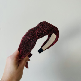 Knoop Haarband Glitter Donkerbrons
