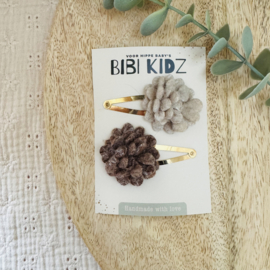 Haarspeldje Bloem mix groot