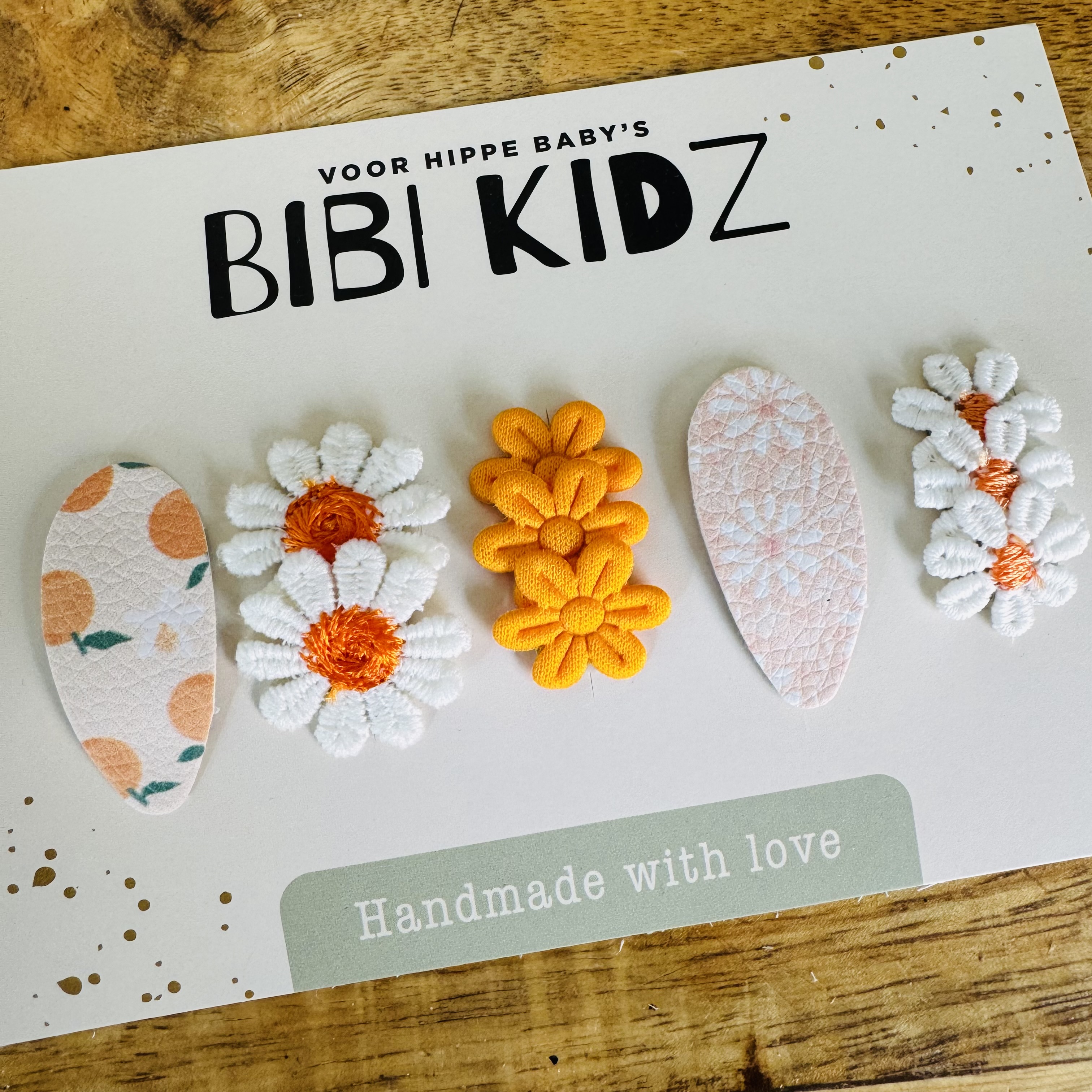 Setje 5 flower Antislip Haarspeldjes