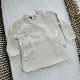 Shirtje rib - Jersey peach Ruffle