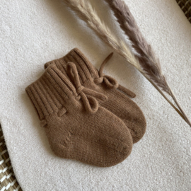 Merino wol booties brown