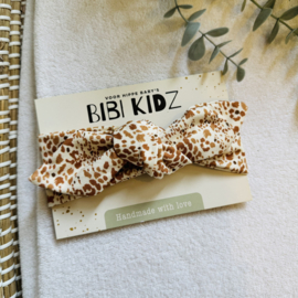 Haarband - Mini luipaard camel