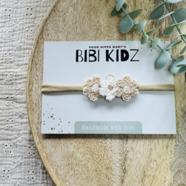 Haarbandje Bloemen Beige