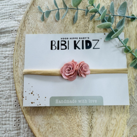 Haarbandje Rozen pink