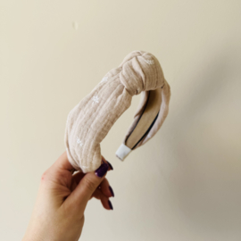 Knoop Haarband - Hydrofiel Bloem