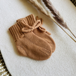 Merino wol booties peach