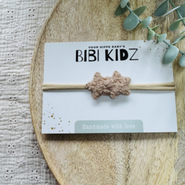 Haarbandje Sterren Beige