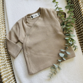Overslagshirtje  Waffle Dark Beige