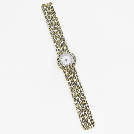Horloge leopard beige