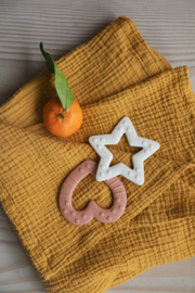 Bibs Bijtspeeltje - Heart Peach