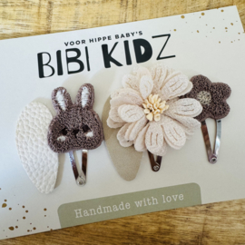 Setje 13 Bibi Haarspeldjes bloem