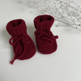 Gebreide Babyslof - Rood