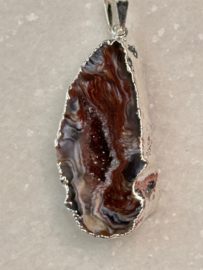 Agaat Geode zilver 2b