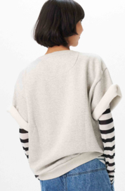 10Days shortsleeve sweater light grey melee