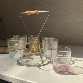 Vintage borrelset / shotglaasjes