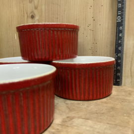 4 rode soufflé schaaltjes EMILE HENRY