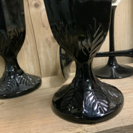 Zwart sorbetglas