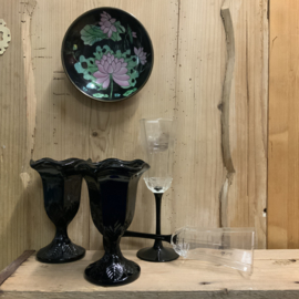 Zwart sorbetglas