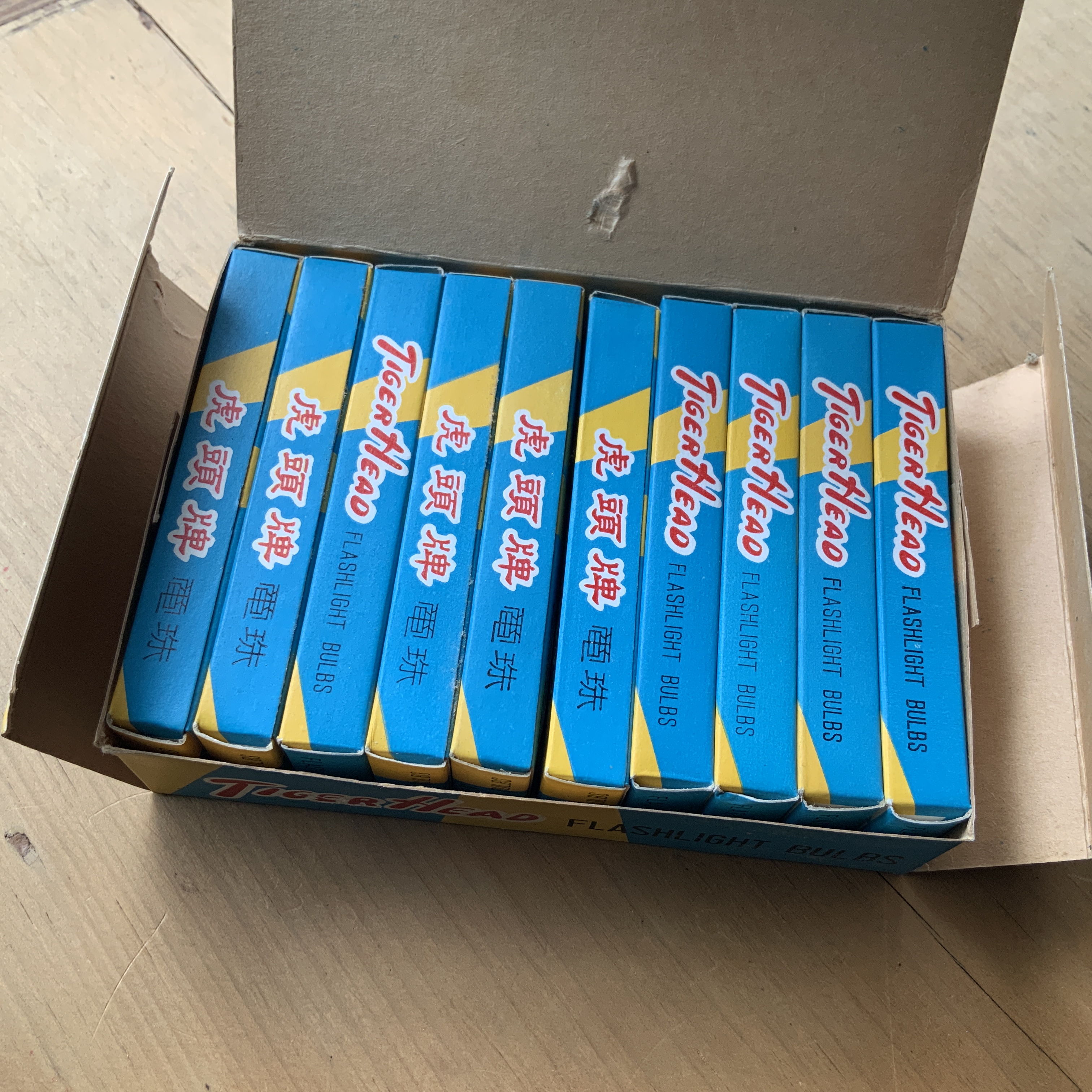 Vintage verpakking fietslampjes
