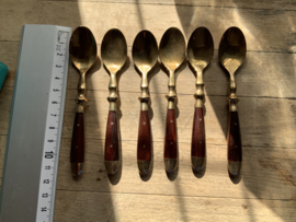 Set van 6 vintage theelepeltjes.