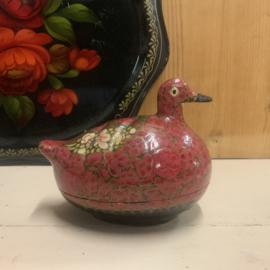Papier maché doosje eend