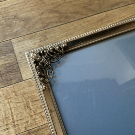 Grote Vintage foto lijst  (24x30 cm) bol glas