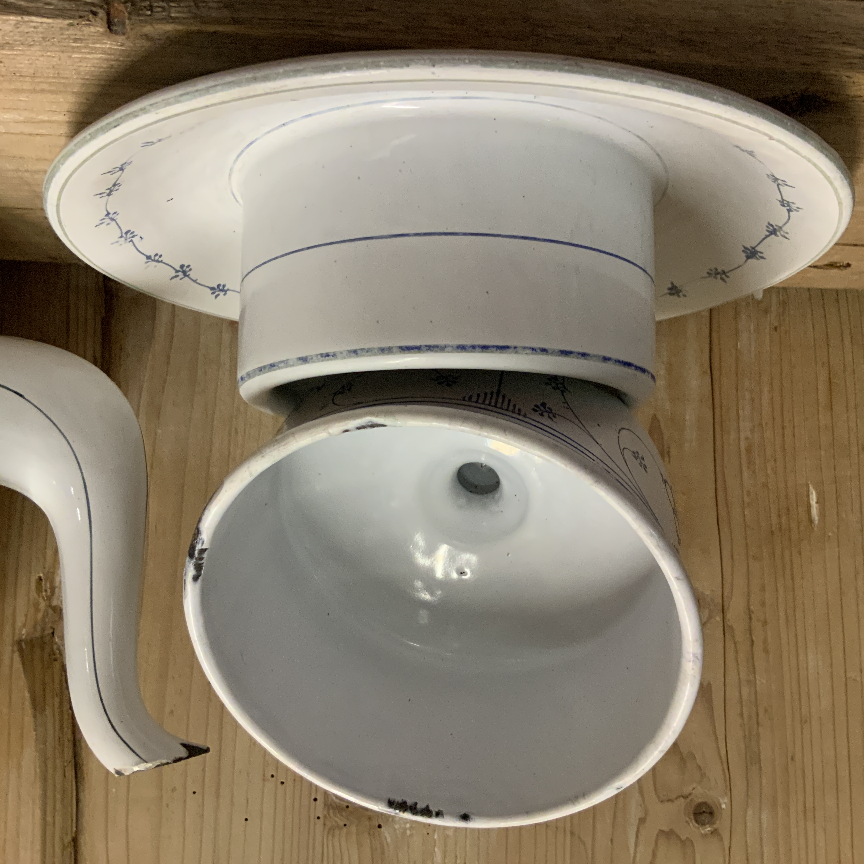 Emaille botervloot BLAU SAKS