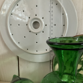 Vintage Empoli stopfles van groen glas