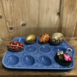 Blauw eierbord