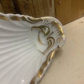 Schelp schaaltje gouden rand