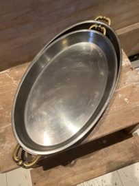 Ovale, koperen ovenschaal
