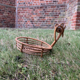 Vintage rotan schaaltje KIP
