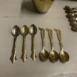 Set van 6 vintage souvenir lepeltjes