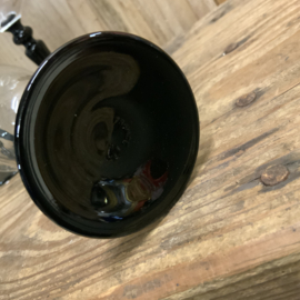 LUMINARC swirl portglas met zwarte voet