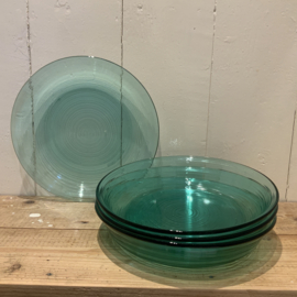 Vintage ARCOROC diep bord van groen glas