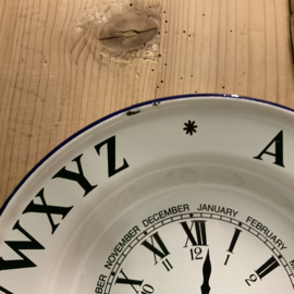 Emaille bord KLOK