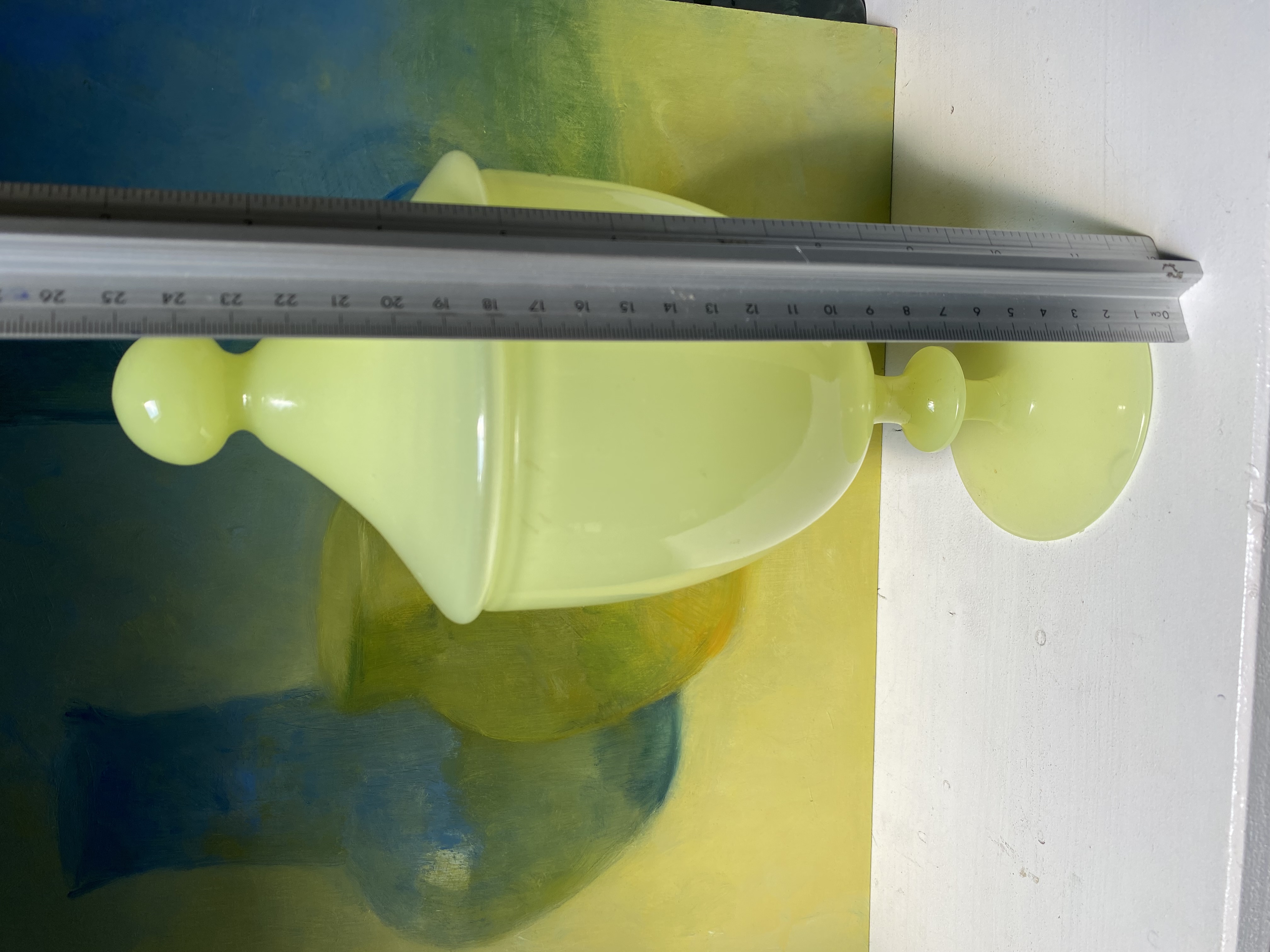 Bonbonnière,  geel glas