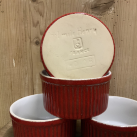 4 rode soufflé schaaltjes EMILE HENRY
