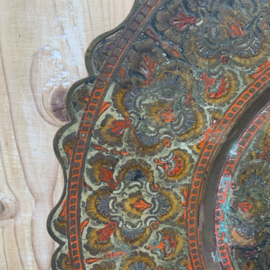 Oosters blad van messing met kleur